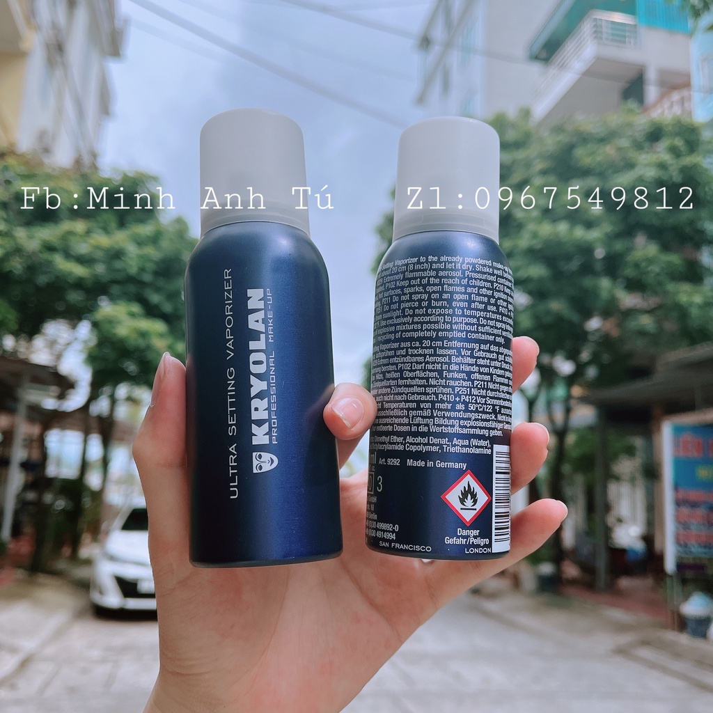 XỊT KHOÁ NỀN KRYOLAN ULTRA SETTING VAPORIZER [Chính Hãng]