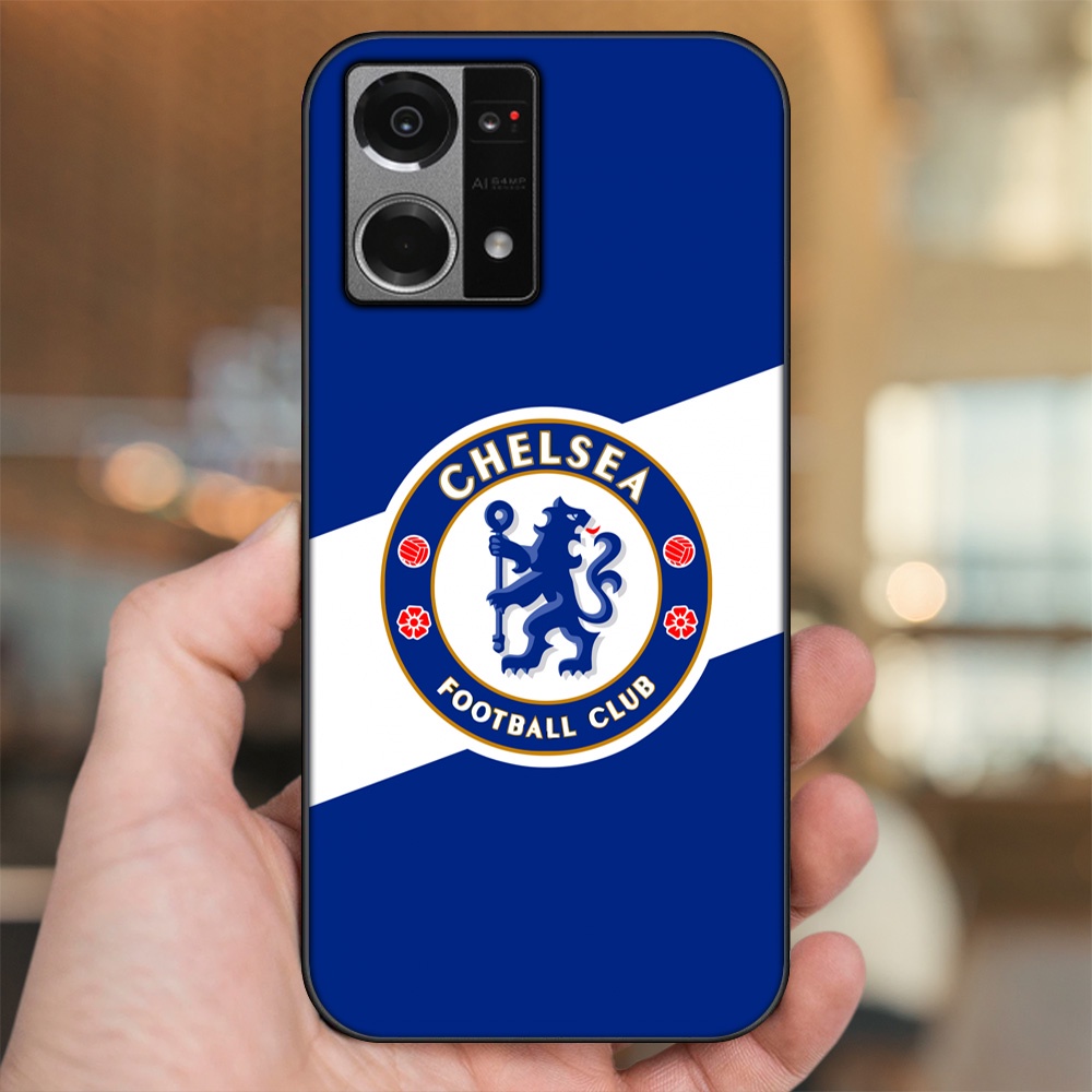 Ốp lưng Oppo Reno 7 4G viền đen in hình Chelsea FC