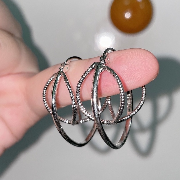 BÔNG TAI BẠC LỒNG CẦU 925 2HAND