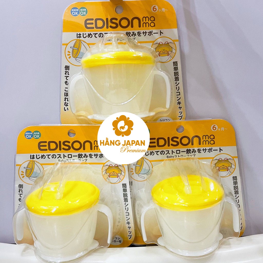 Cốc tập uống 3 giai đoạn: Cốc tập hút EDISON MAMA Japan