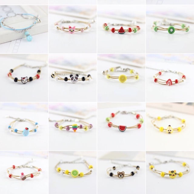 Combo 50-100 vòng Cute nhiều màu sắc