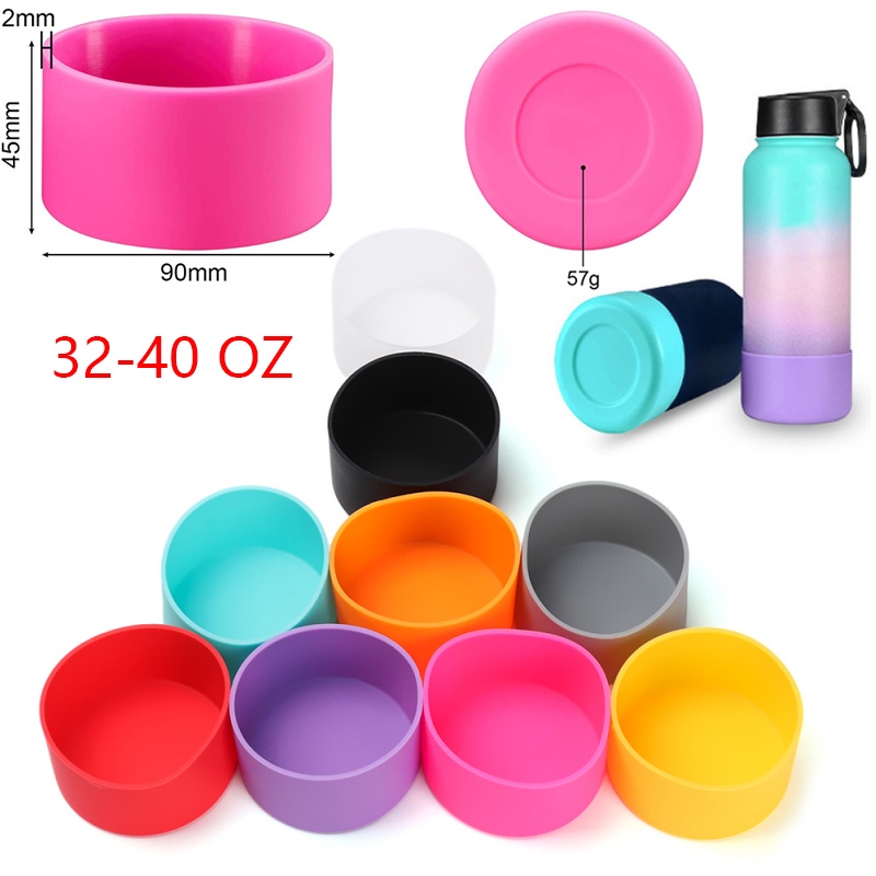 Vỏ Bọc Bình Nước Bằng Silicone Chống Trượt 9cm Cho Chai Nước 32-40 OZ