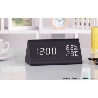 Đồng hồ để bàn đo nhiệt độ, độ ẩm kiêm báo thức