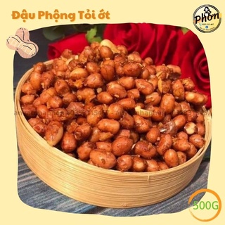 500g đậu phộng rang tỏi ớt - đồ ăn vặt nhà phởn