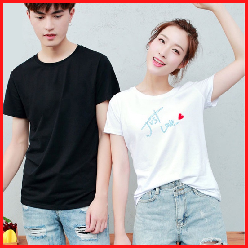 Áo Thun Đôi Tình Nhân Tay Ngắn Chữ Just Love ATN4000