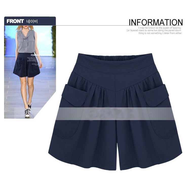 Quần Short Thể Thao Lưng Cao Màu Trơn Có Size Lớn Xl-5XL C1154 Cho Nữ