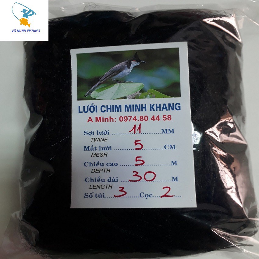 Lưới bẫy chim tàng hình tổng hợp cao 5m dài từ 10 - 50m