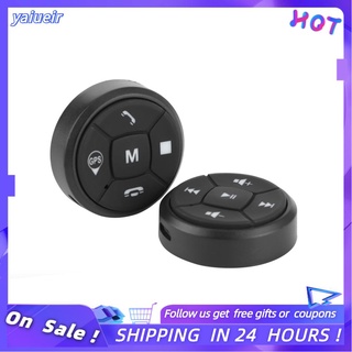 Yaiueir Steering Wheel Control Button Radio Volume GPS Wireless Bluetooth Controller Switch for iOS/Android