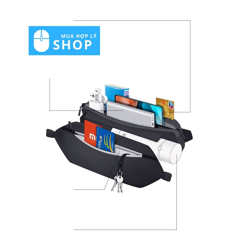 Túi Đeo Chéo Thể Thao Thời Trang Xiaomi Da Pu, Chống Nước, Phiên Bản Mới 2020 - Hàng Có Sẵn
