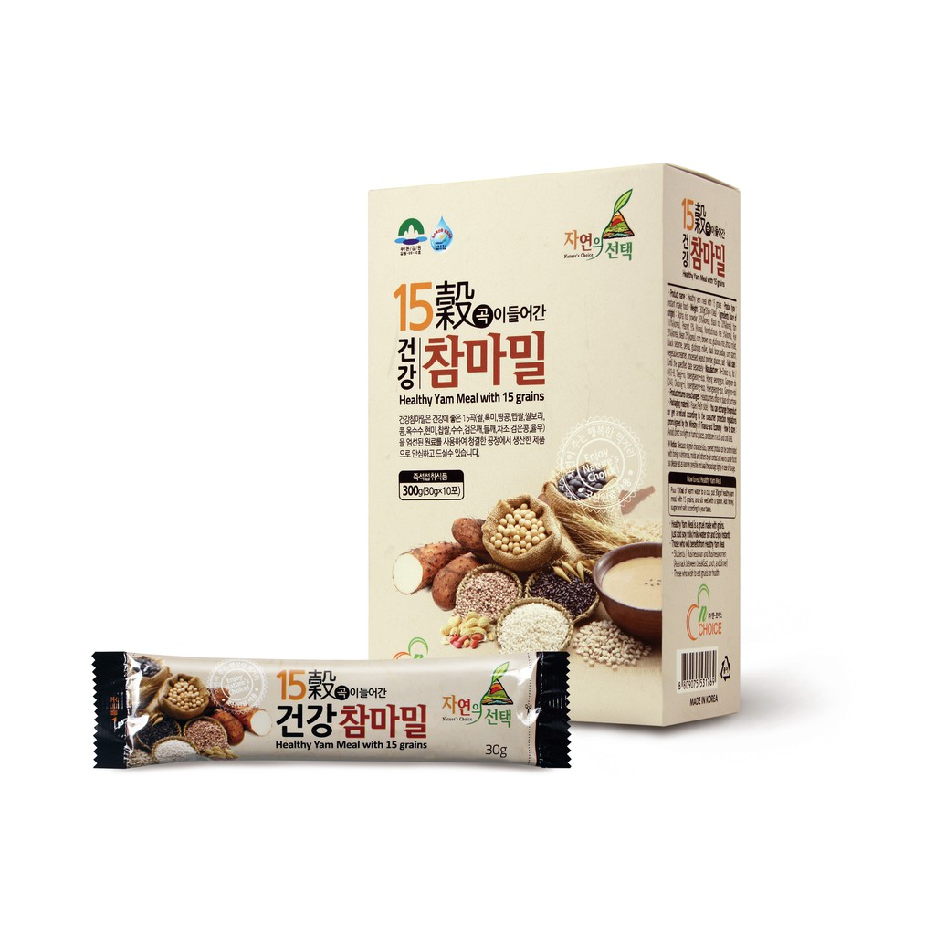 Bột ngũ cốc dinh dưỡng Hàn Quốc N-Choice 15 loại hạt 300g - hộp 10 gói x 30g/gói