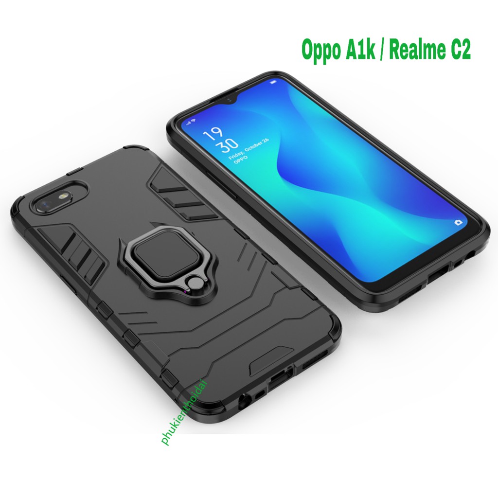 Ốp lưng Oppo Realme C2 / Oppo A1k Iron Man Iring chống sốc chống va đập mạnh trên 2 mét