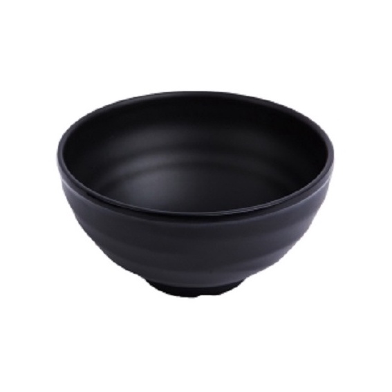 Chén cơm nhựa Melamine Nhám Đen/Ngói