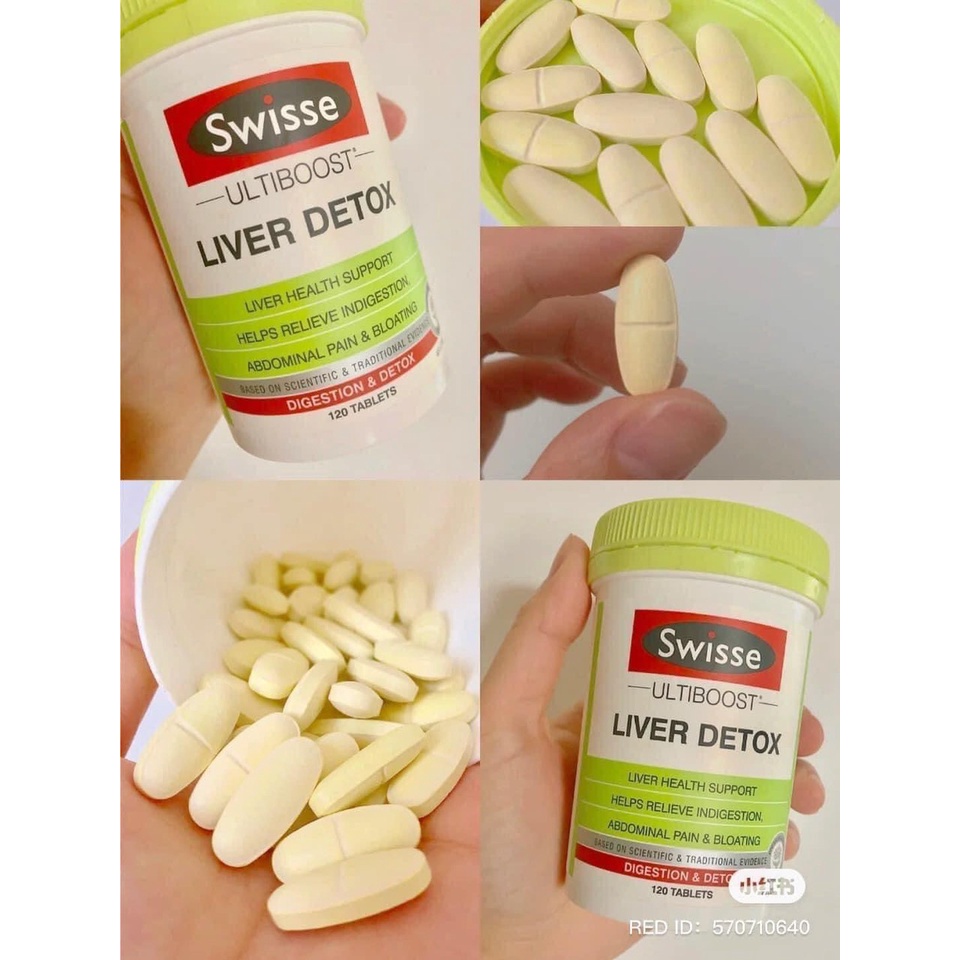 Viên Uống Bổ Gan Và Thải Độc Gan SWISS LIVER DETOX Úc 60,120 , 200 viên