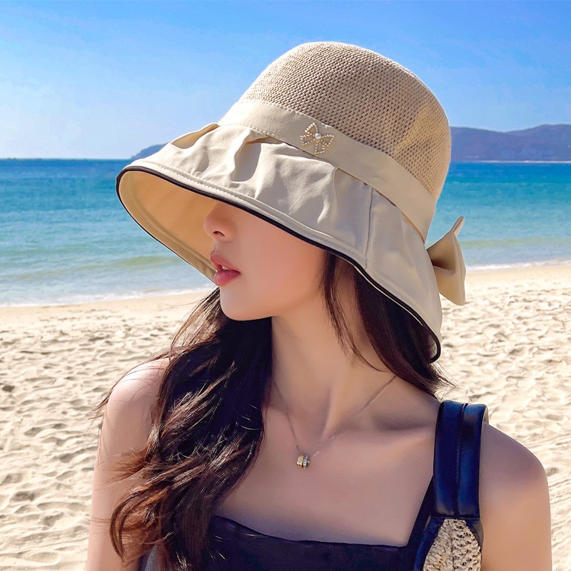 Nón Tai Bèo Có Vành Che Mặt Chống Tia Uv Phong Cách Hàn Quốc Thời Trang Mùa Hè Cho Nữ
