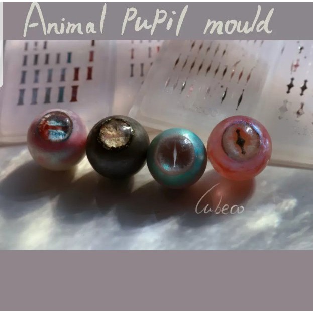 Khuôn silicone tạo hình tròng mắt animal mắt mèo rồng động vật trang trí búp bê BJD
