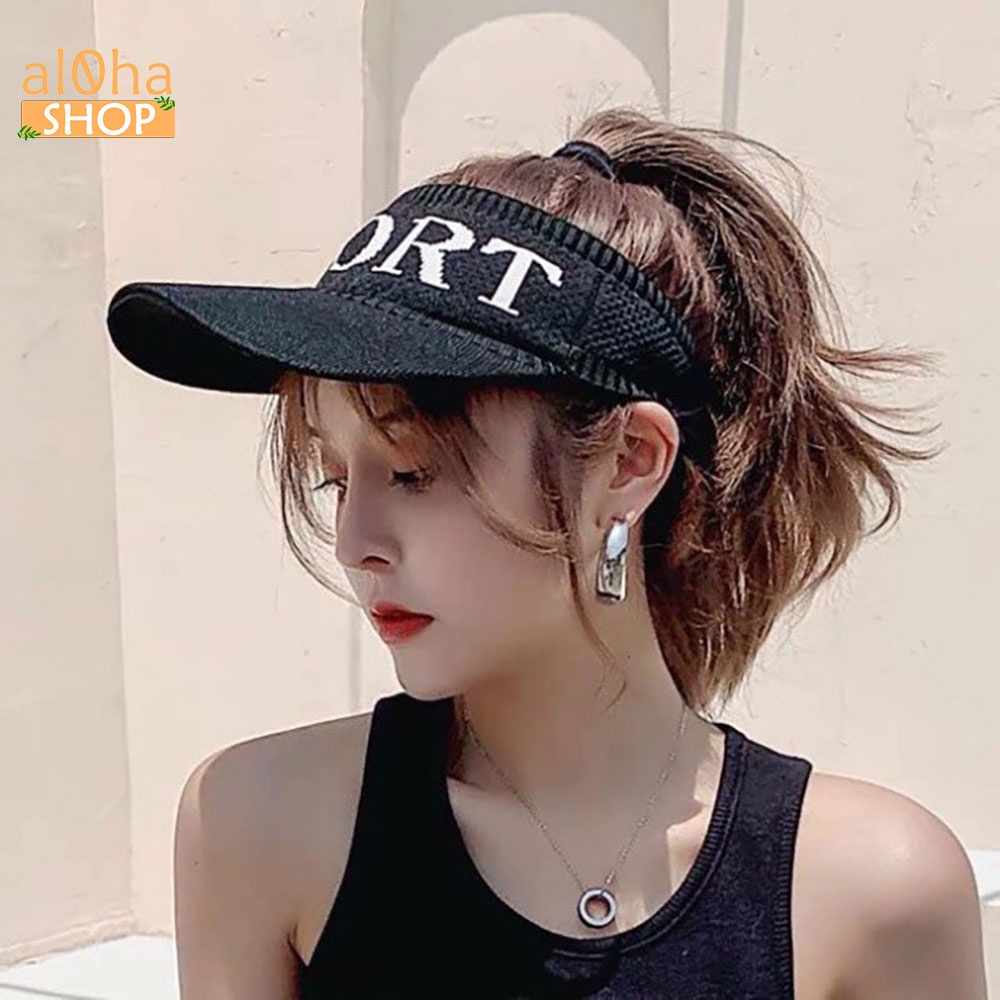 Nón chóp len - mũ lưỡi chai hở đầu thể thao Sport cá tính, năng động - al0ha Shop