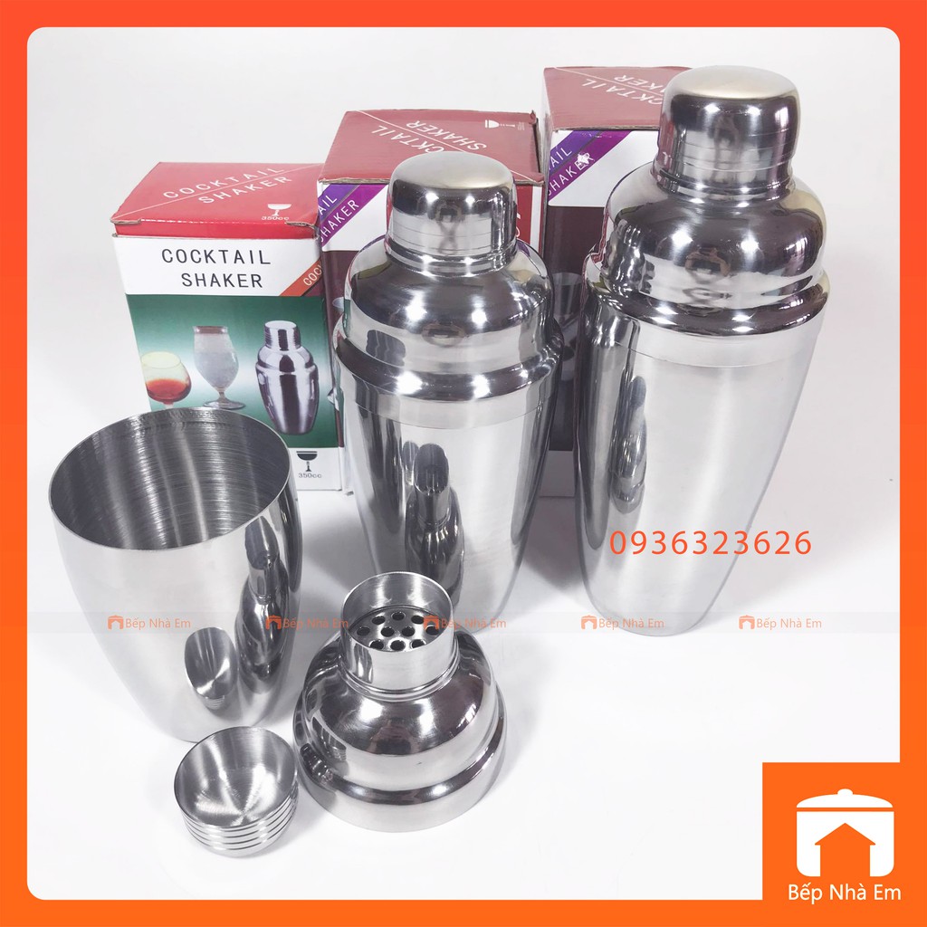 Bình Lắc Pha Chế Cocktail Inox 304 Nhiều Size - Hàng Cao Cấp