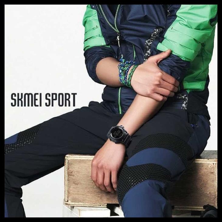 Đồng Hồ Nam Skmei Chống Thấm Nước Có Đèn Led Màu Đen
