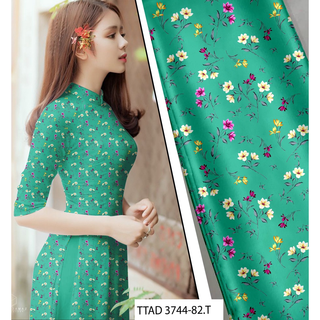 VẢI MAY ÁO DÀI HOA NHÍ