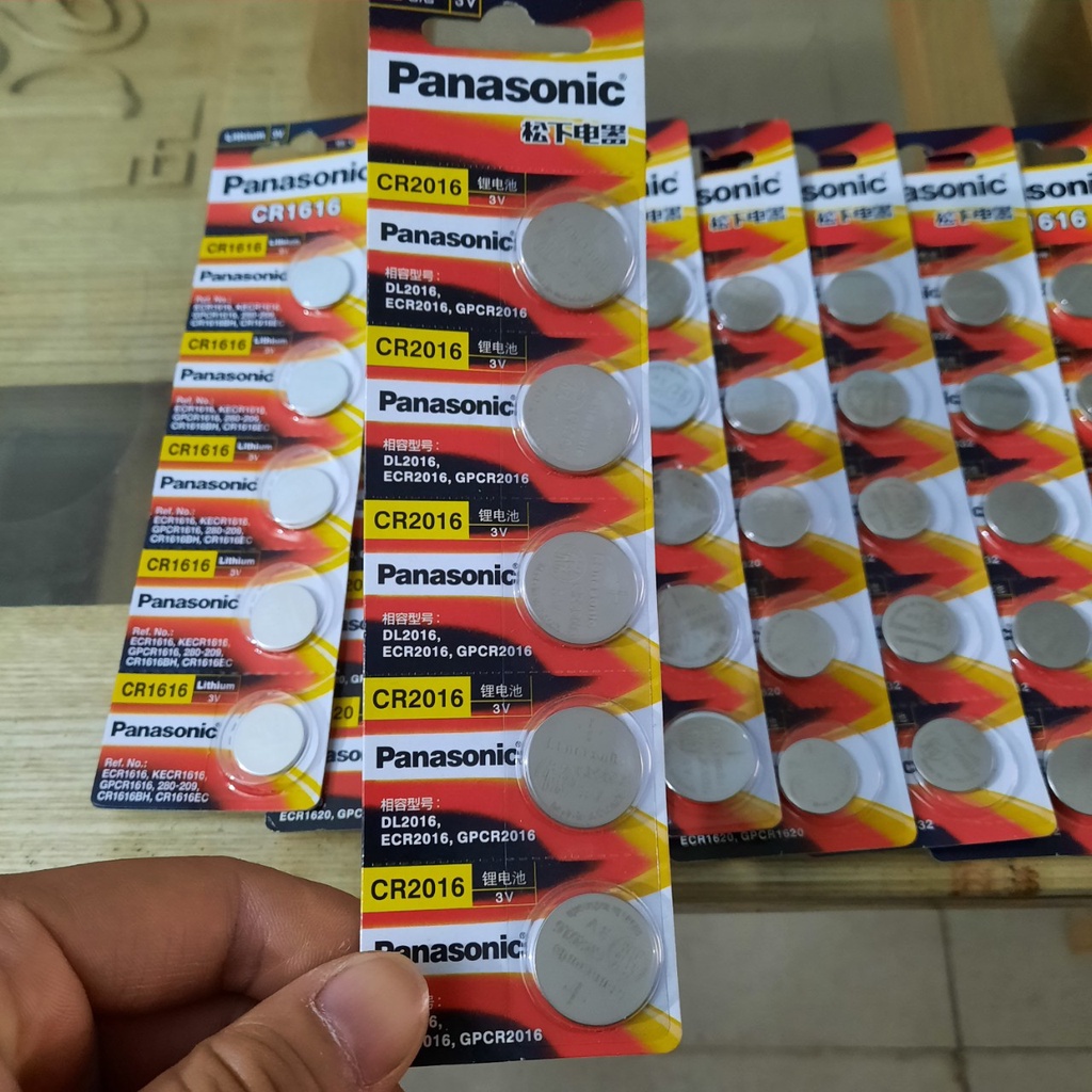 Pin chìa khóa ô tô, xe máy, pin cúc áo, pin lithium Panaosonic CR2016 3V