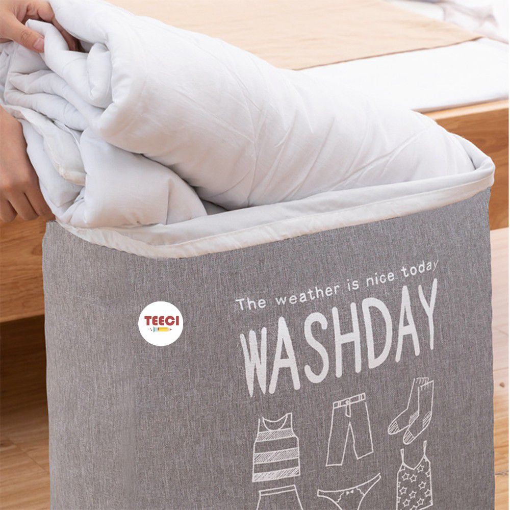 &lt;Video Review&gt; Túi Đựng Quần Áo Chăn Màn Cỡ Lớn 100L Sọt Giỏ Vải Đựng Đồ Đa Năng Gấp Gọn Chống Thấm Nước U075