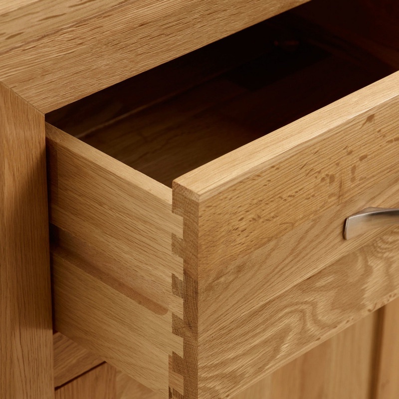 Tủ 5 ngăn kéo IBIE Bevel gỗ sồi màu tự nhiên đựng quần áo, đồ dùng