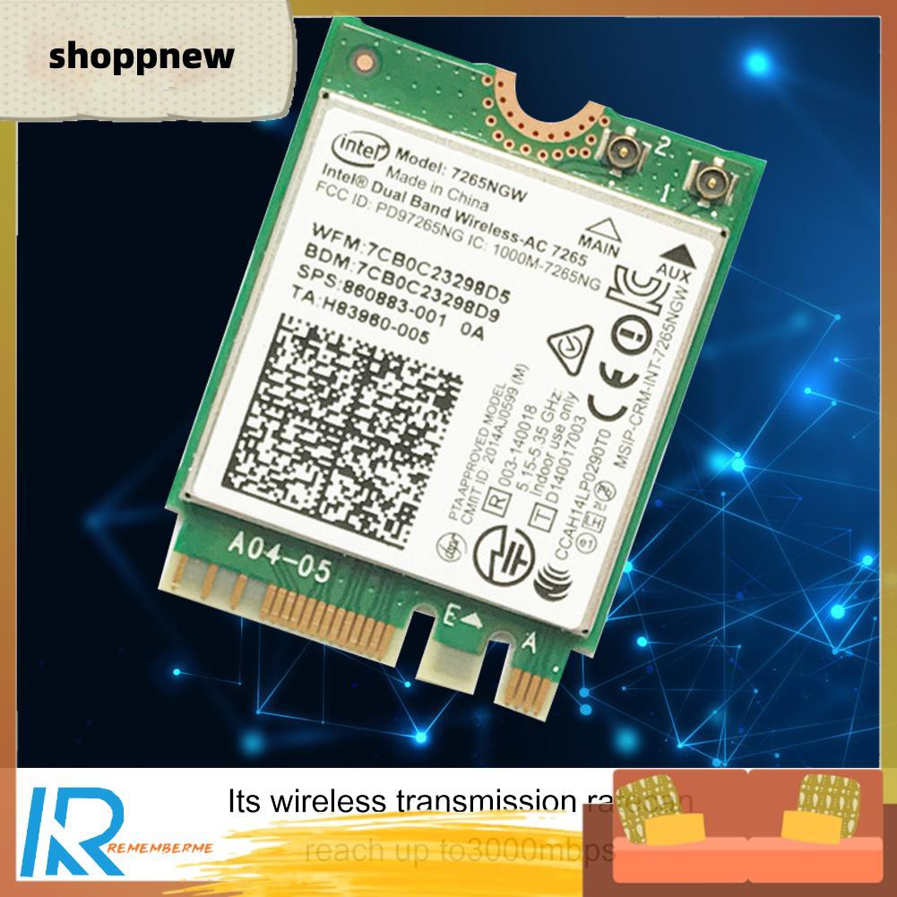 Thẻ Mạng Không Dây Bluetooth 300m M.2 Ngff 7265ngw 2.4g / 5g | BigBuy360 - bigbuy360.vn