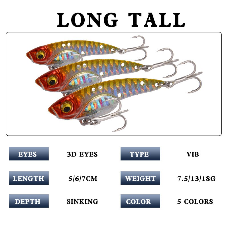 Mồi Câu Cá Giả Bằng Kim Loại 7.5/13/18g