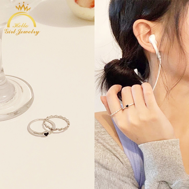 Nhẫn zircon mặt hình trái tim thời trang sang trọng đơn giản cho nữ