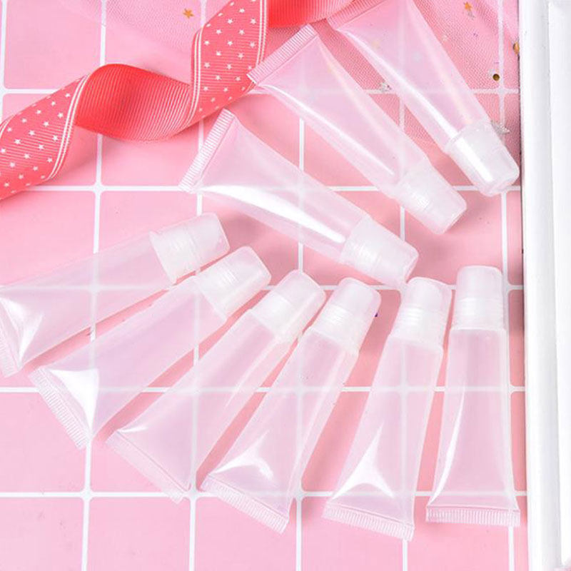 (Hàng Mới Về) Set 10 Ống Rỗng Trong Suốt Đựng Son Môi Tiện Dụng