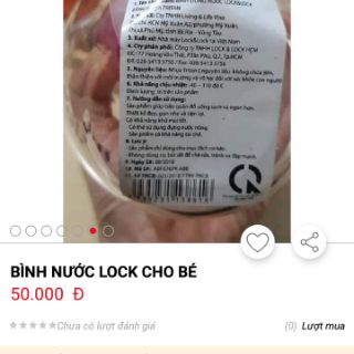 Bình nước lock&lock cho bé(quà của pediasure)