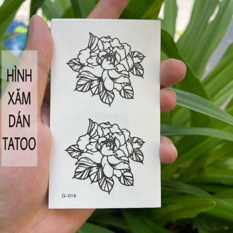 Hình xăm vân hoa g14. Xăm dán tatoo tạm thời size &lt;10x6cm