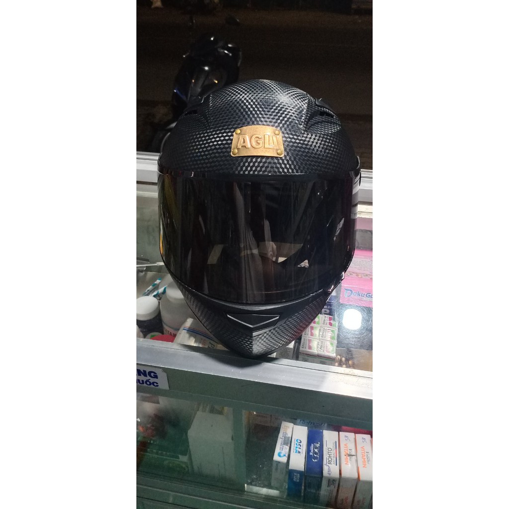 Mũ Nón Bảo Hiểm Fullface AGU Cacbon