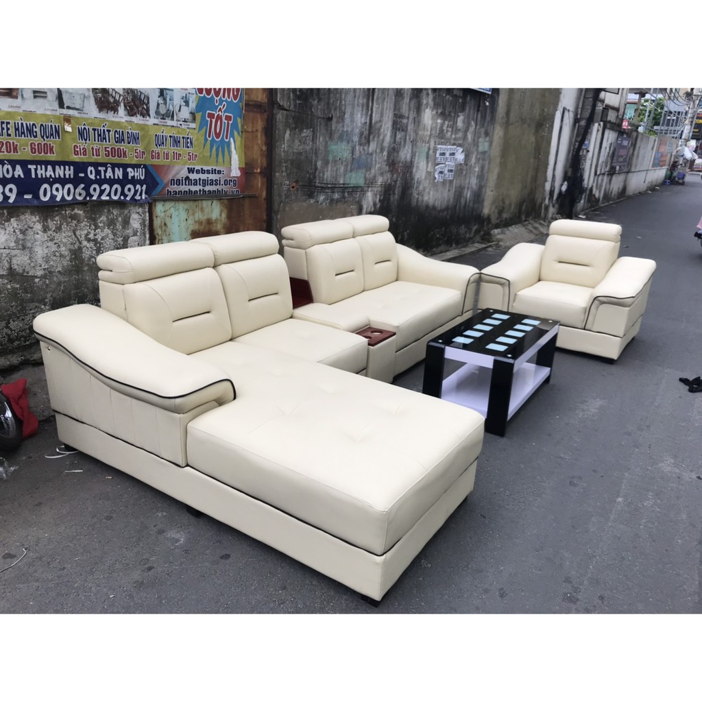 Thanh lý bộ sofa góc bọc da cao cấp hàng vip tồn kho giá rẻ