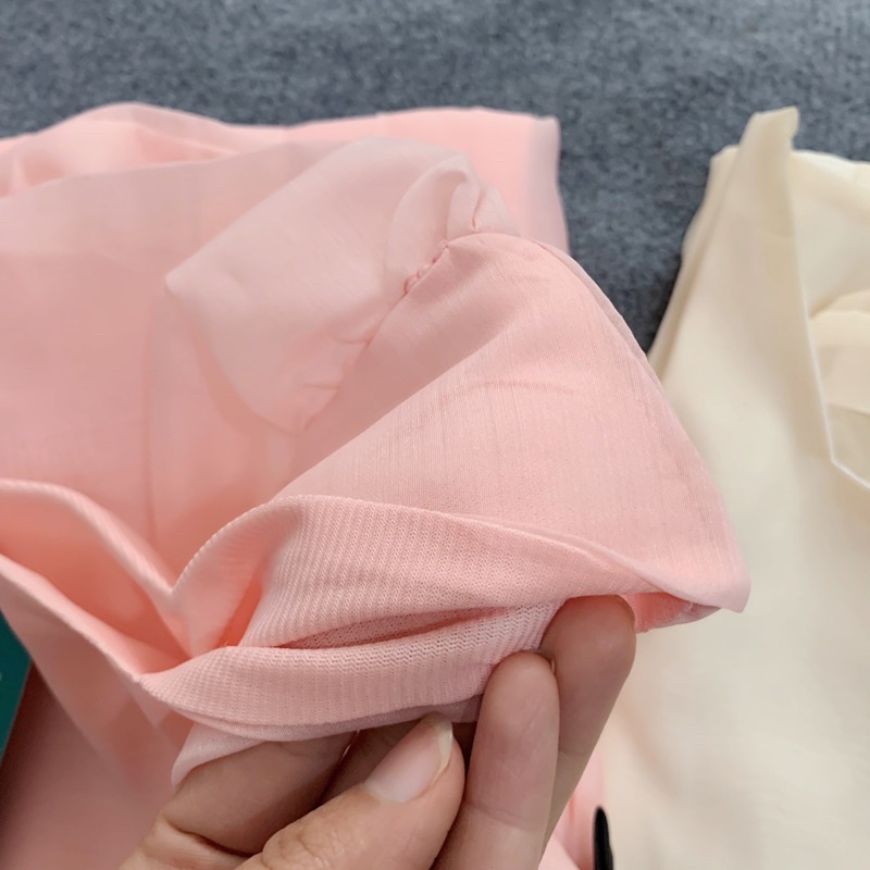 Đầm bầu thiết kế voan nơ 2 lớp tiểu thư, dáng babydoll cực xinh xắn nhẹ nhàng - V09