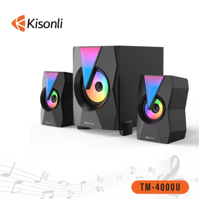 Loa Máy Vi Tính Laptop Bluetooth Để Bàn Có Dây Chính Hãng 2.1, LOA KISONLI TM 4000U, BẢO HÀNH 12 THÁNG