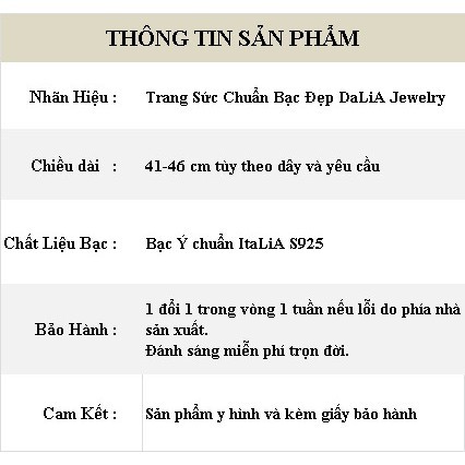 Dây chuyền bạc ý nữ DaLiA Jewelry hình pha lê nạm đá 7 màu sang trọng