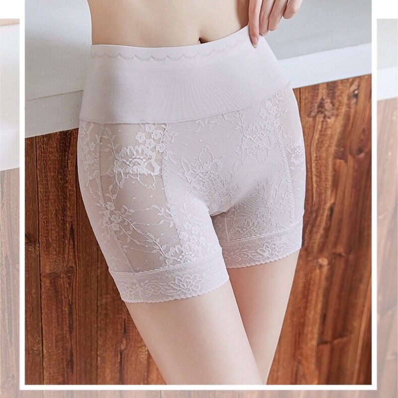 Quần lót nữ dáng đùi cotton phối ren sexy, cạp cao gen mỡ bụng dưới- nâng mông căng tròn cho nàng tự tin diện đồ body