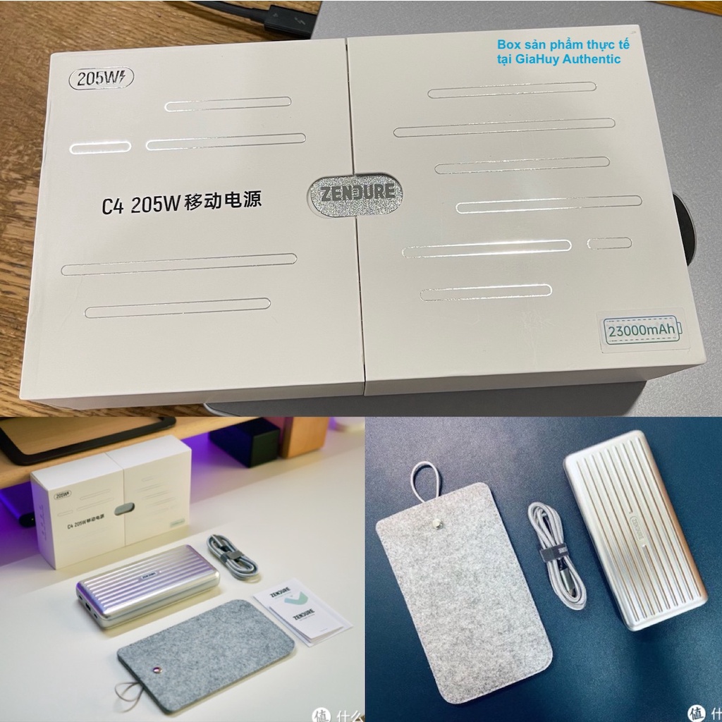 Pin sạc dự phòng ZENDURE C4 ZDPBC4PD-SL 23000mAh 205W 2C-1A  tích hợp PD/ PPS 2.0