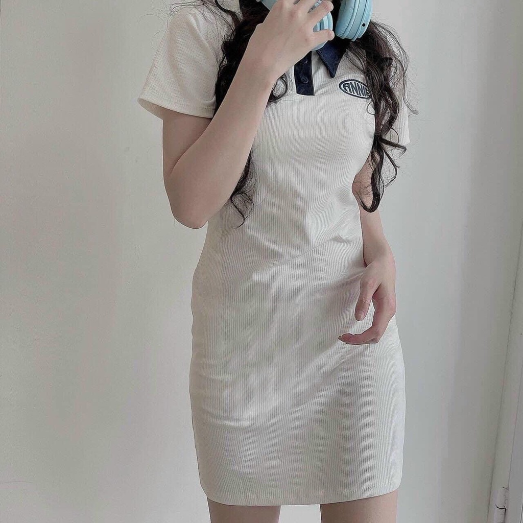 Váy Body Nữ - Váy Body POLO Co Giãn Chất Bo Tăm Siêu Thích