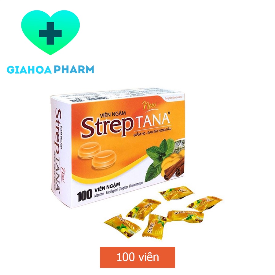 Viên ngậm hỗ trợ giảm ho, đau rát họng Streptana