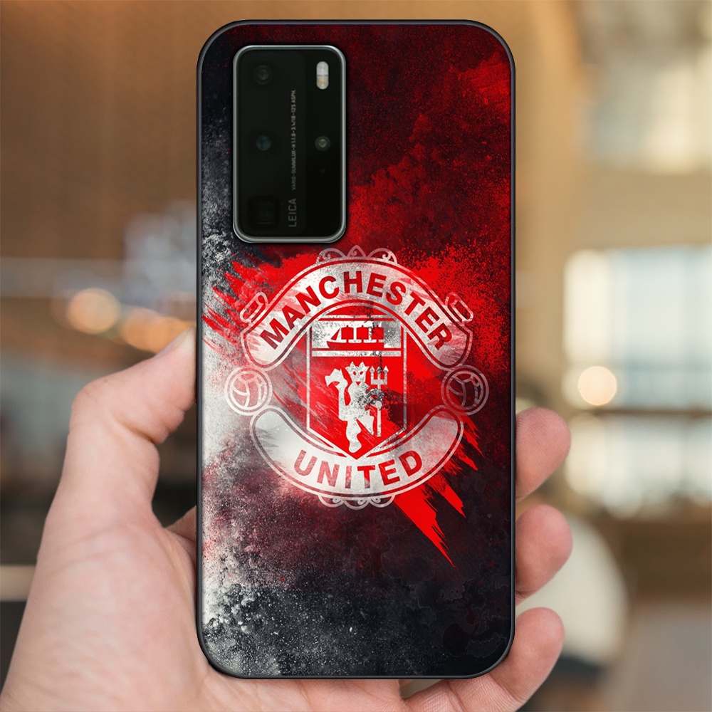 Ốp lưng Huawei P40 Pro viền đen in hình MU Manchester United