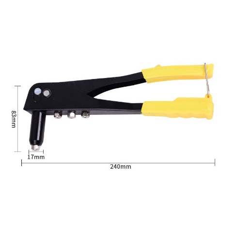 Kìm Bấm Rive - Kìm Rút Đinh 3 đầu đinh rút 3, 4, 5mm - Hợp kim