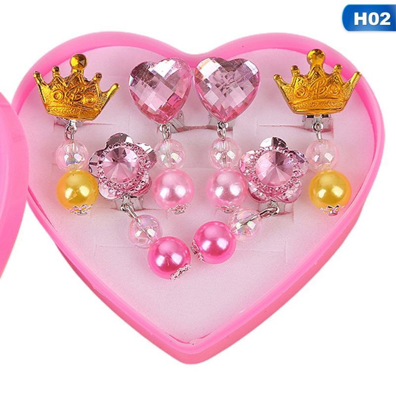 Set 7 Đôi Khuyên Tai Xinh Xắn Cho Bé Gái