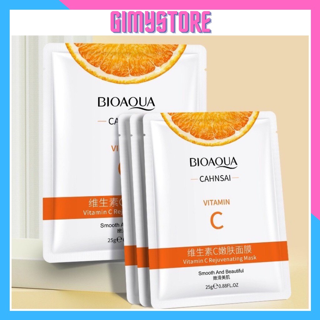 Mặt Nạ Bioaqua Vitamin C Dưỡng Trắng Mờ Thâm