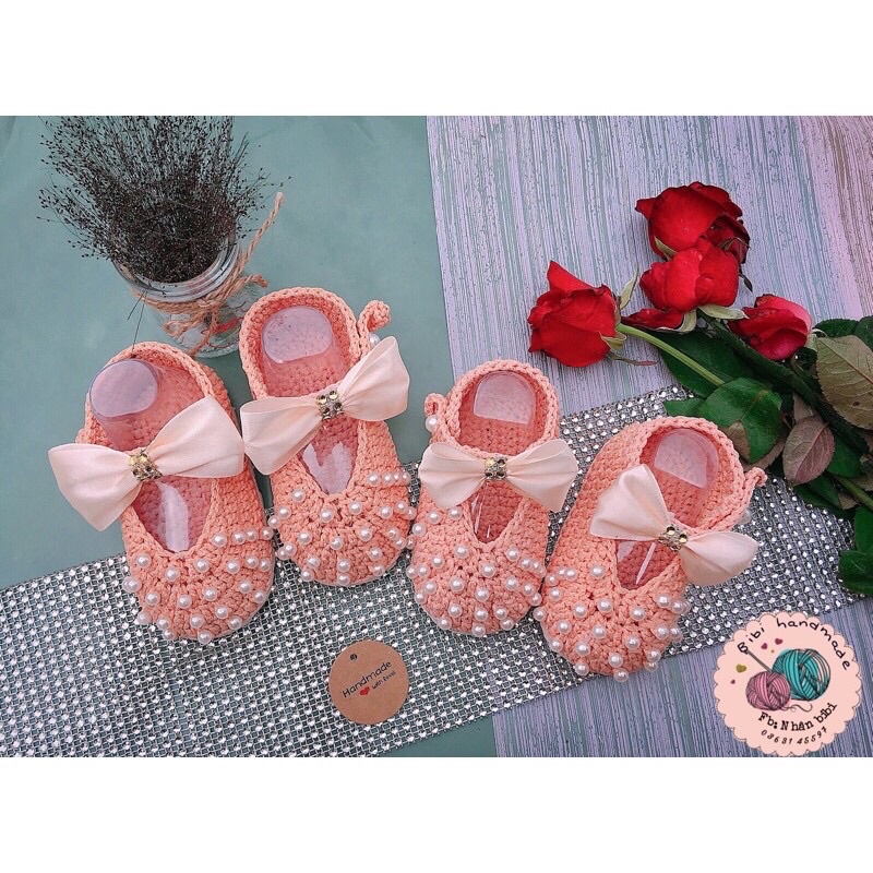 Giày búp bê đính ngọc cho bé