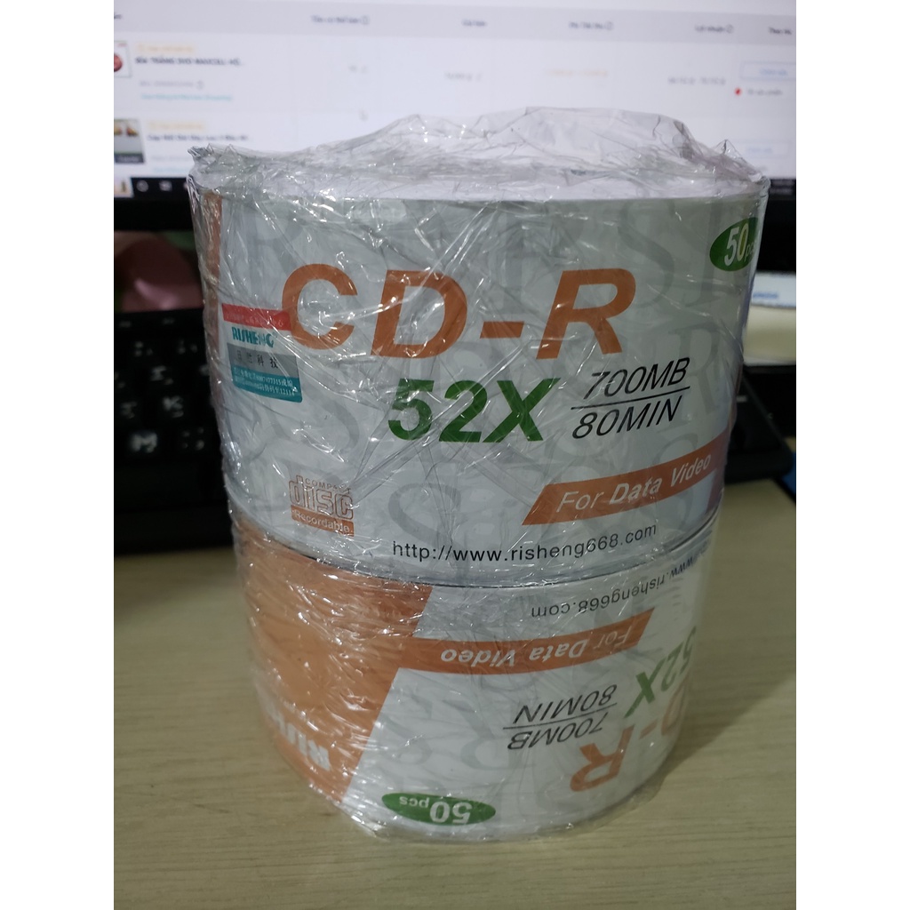Đĩa CD Trắng Risheng Hộp 50 cái - Dung lượng 700mb - NTH