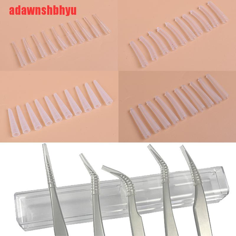 10 Vỏ bọc silicon nhựa cho đầu nhíp nối mi