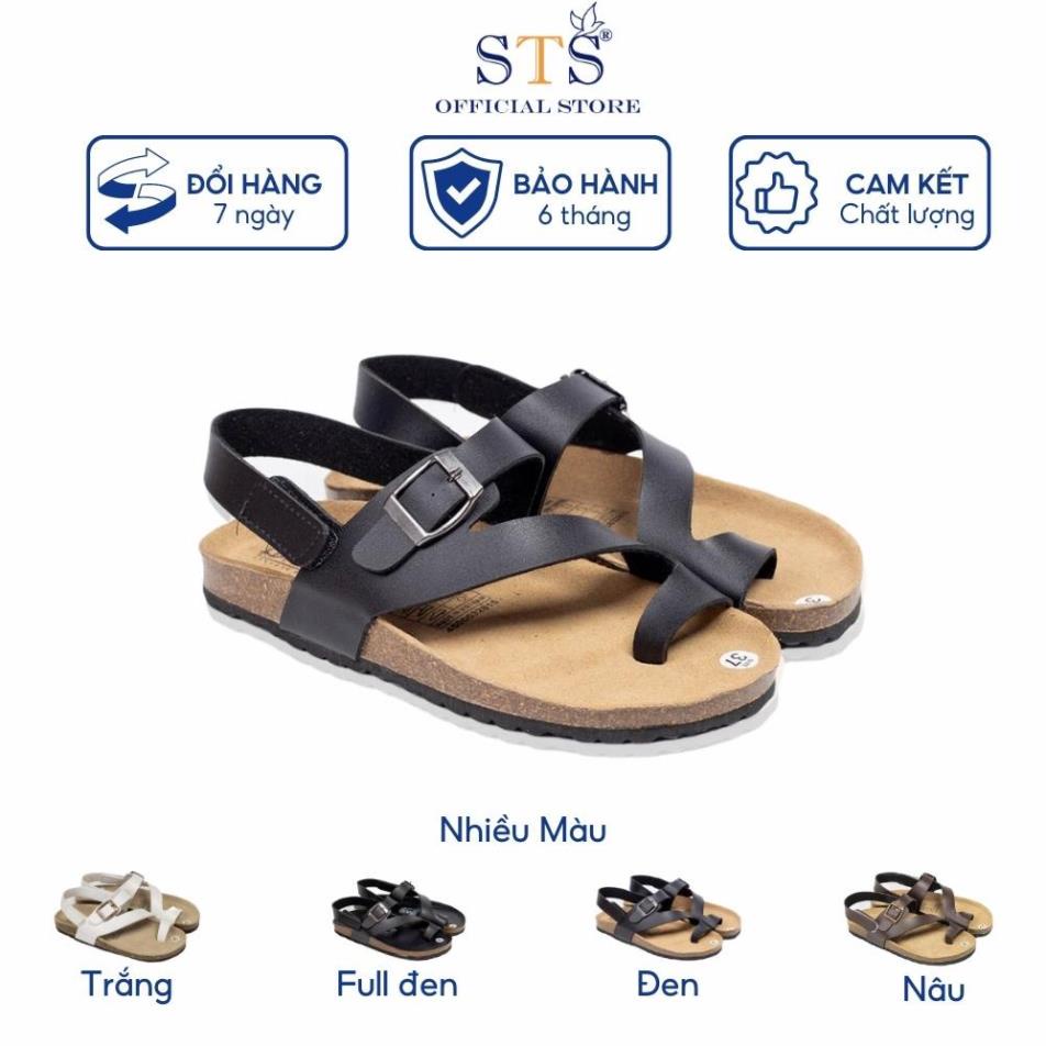 Dép sandal Birken Nam Nữ quai chéo cao cấp Da PU cao cấp xuất khẩu siêu bền đi học đi biển sành điệu STPU20 BH 6 tháng
