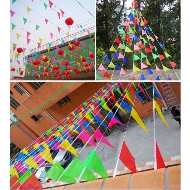 Cờ tam giác đuôi nheo 12 Lá Trang Trí Tết, Lễ hội